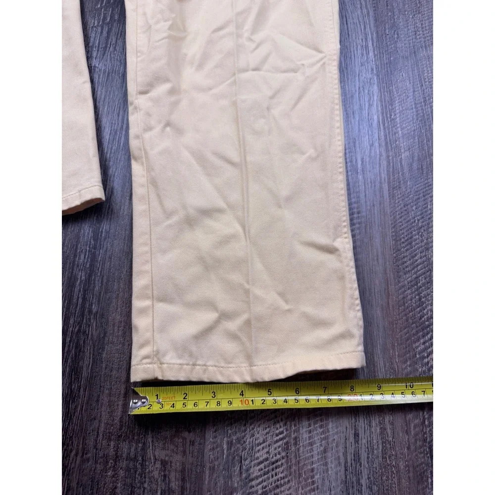 Polo Ralph Lauren Classic Golf Pant Mens 34x30 Yellow Pleated Cotton Chino Vtg